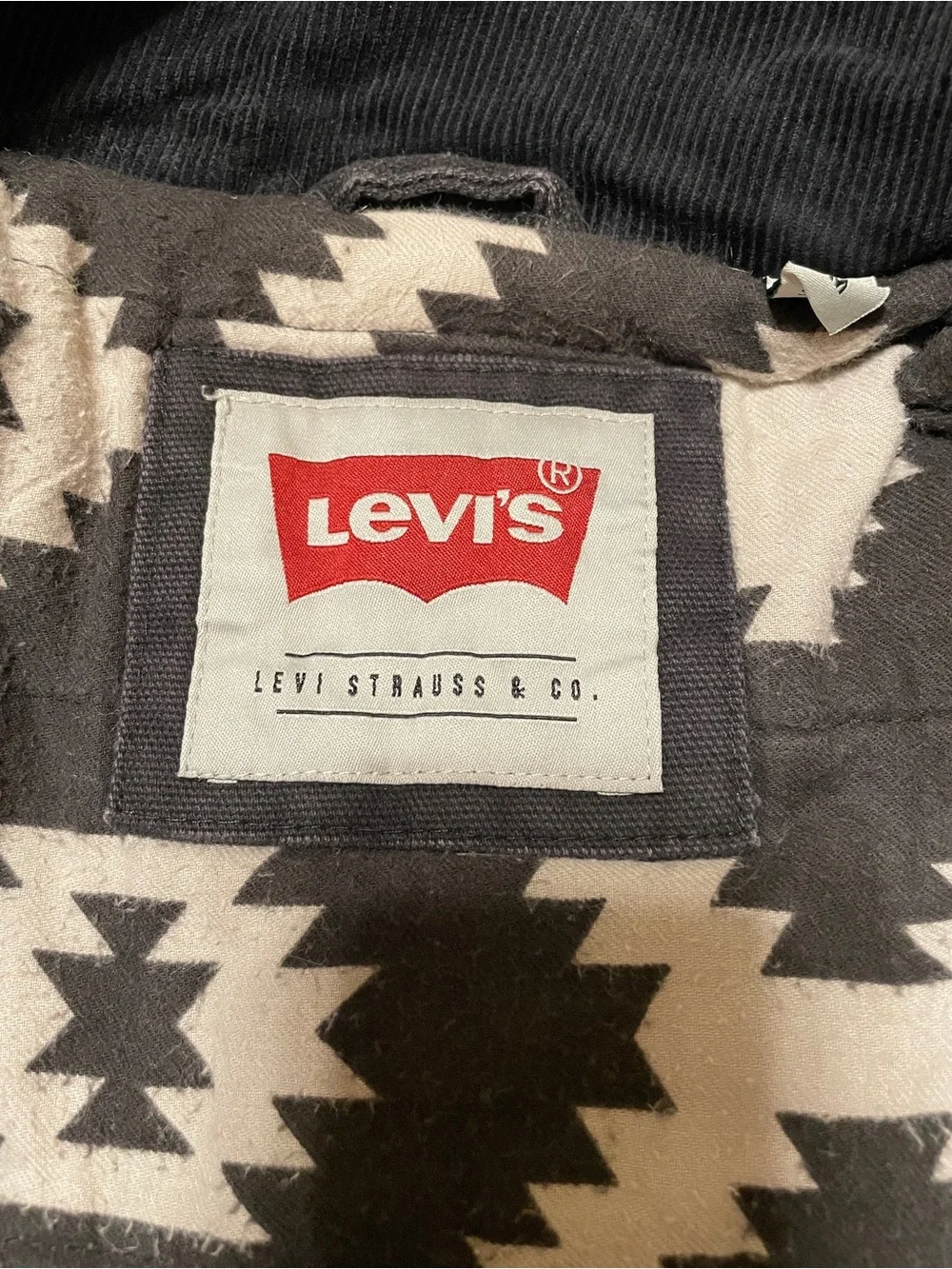 Vintage Levi's Men's Black Canvas Work Utility Field Jacket Size Medium